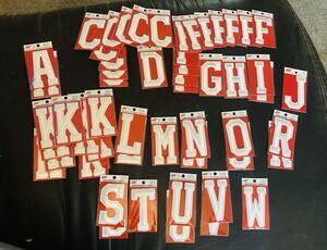 Joy Iron on Letters Lot White 3”